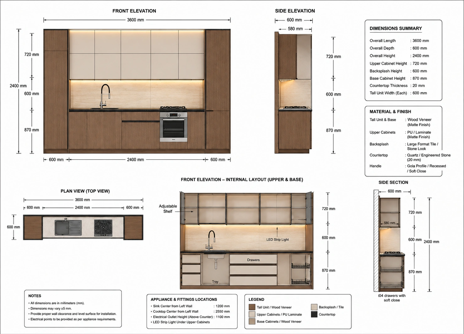 Linear Kitchen